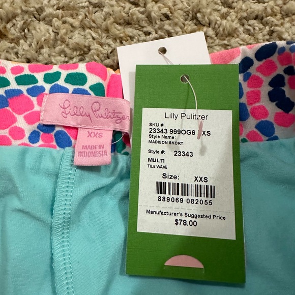 NWT Lilly Pulitzer Madison Skort Size XXS (Tile Wave Print) - Picture 7 of 8